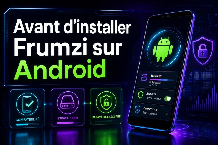 Avant d'installer Frumzi sur Android