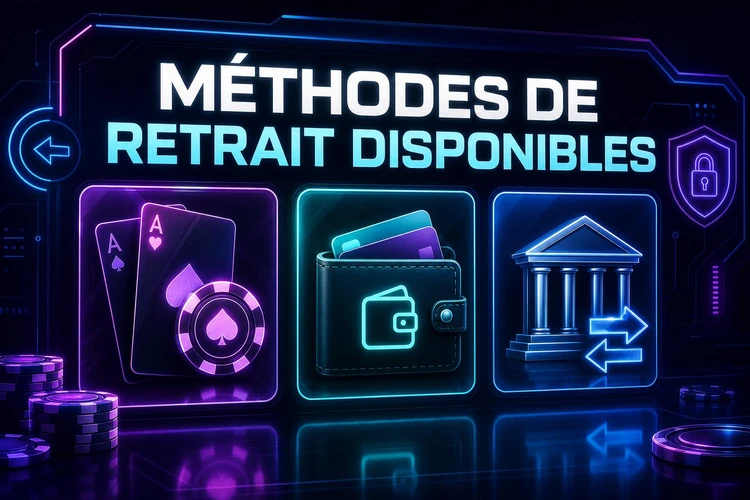 Méthodes de retrait disponibles